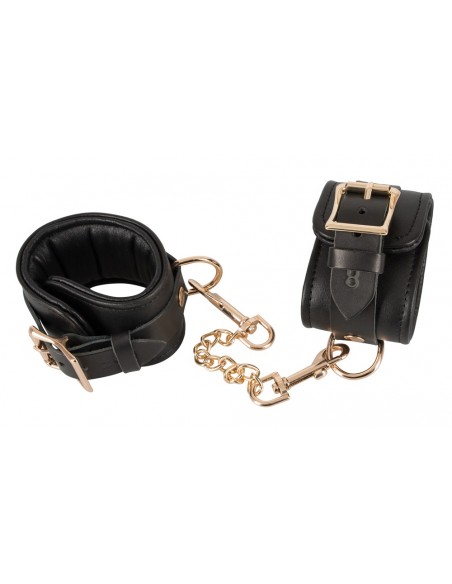 Leather Handcuffs gold