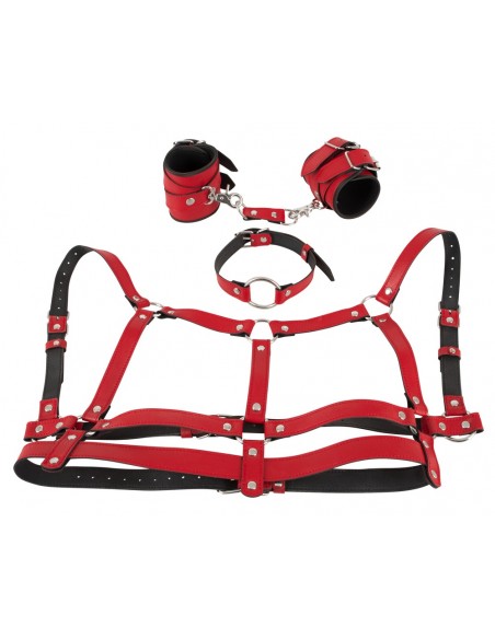 Bad Kitty Harness Set red