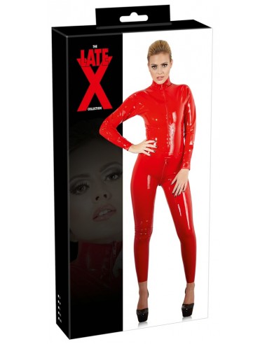 Latex Catsuit red S