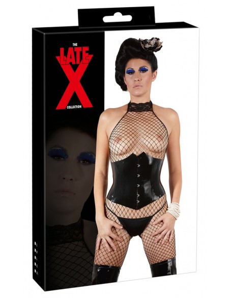 Latex Waist Cincher black 2XL