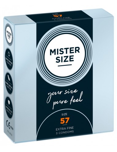 Mister Size 57mm pack of 3