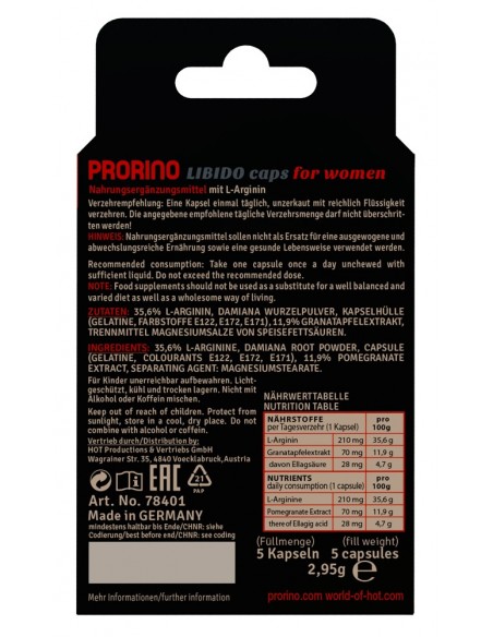 Prorino Libido caps women 5pcs