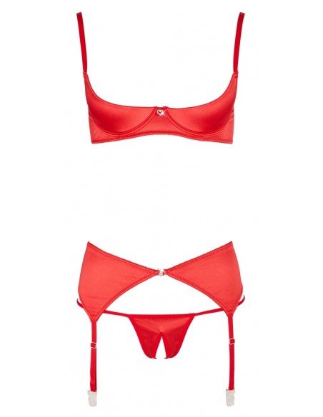 Shelf Bra Set red 75B/S