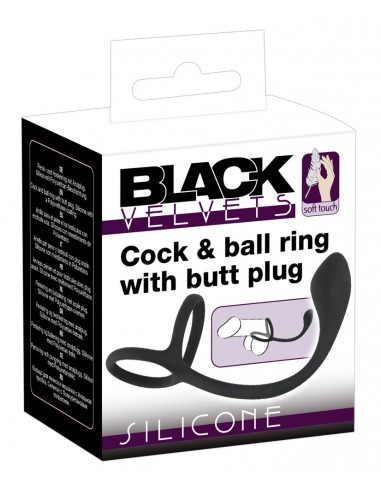 Black Velvets Cock + Ball ring
