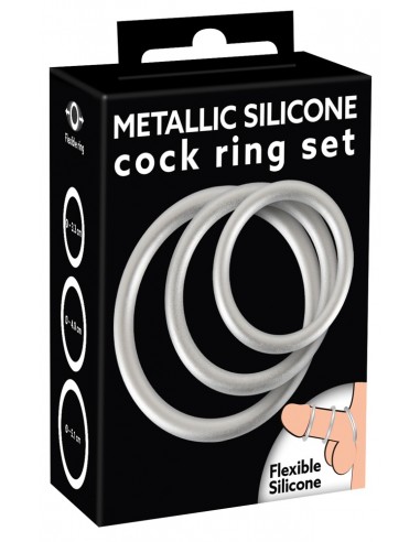 Metallic Silicone Cock ring se