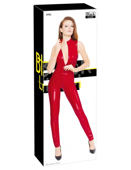 Vinyl Jumpsuit red XS