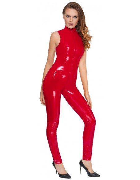 Vinyl Jumpsuit red XS