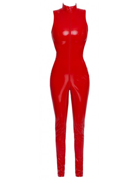 Vinyl Jumpsuit red XS