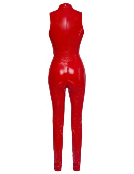 Vinyl Jumpsuit red XS