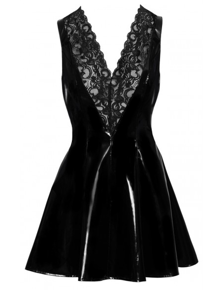 Vinyl Dress with Lace S