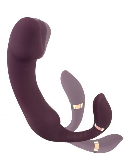 Vibrateur de pointe à la tête avec une stimulation de clitoris pliable