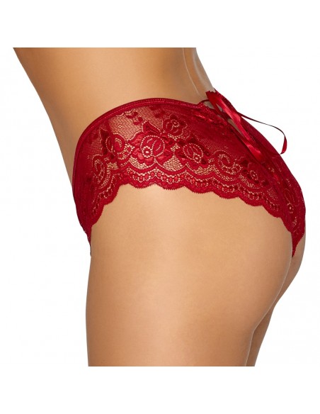 Crotchless panty red XL