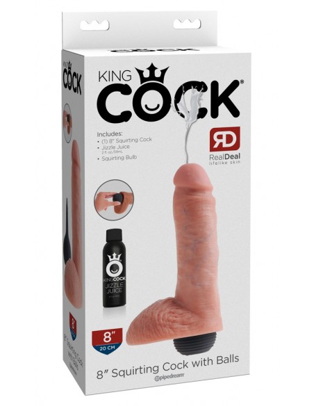 Squirting Cock with Balls 8"