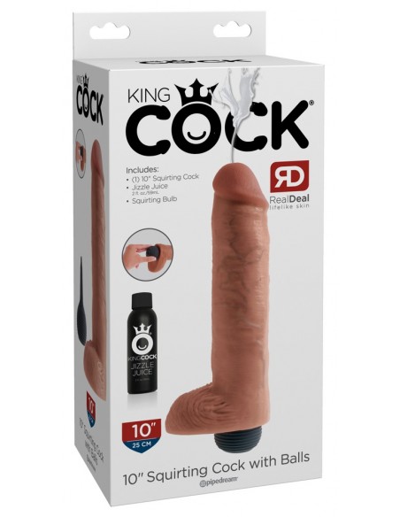 KC 10" Squirting Cock with Bal