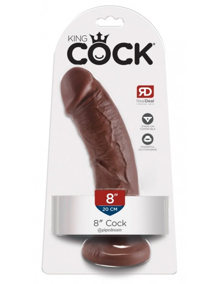 King Cock 8" Cock Brown