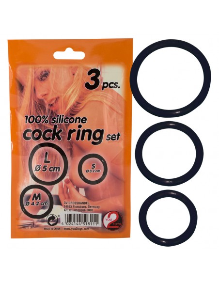 Silicone Cock Ring set 3 pcs